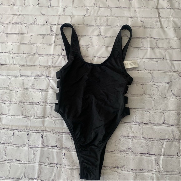 NWOT The Bikini Lab Solid Strappy Swimsuit - Picture 2 of 5